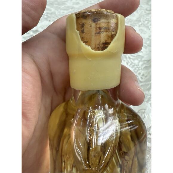 Vintage Handmade Rosemary Herbs Almonds Art Botanical Oil Glass Bottle - Picture 5 of 6